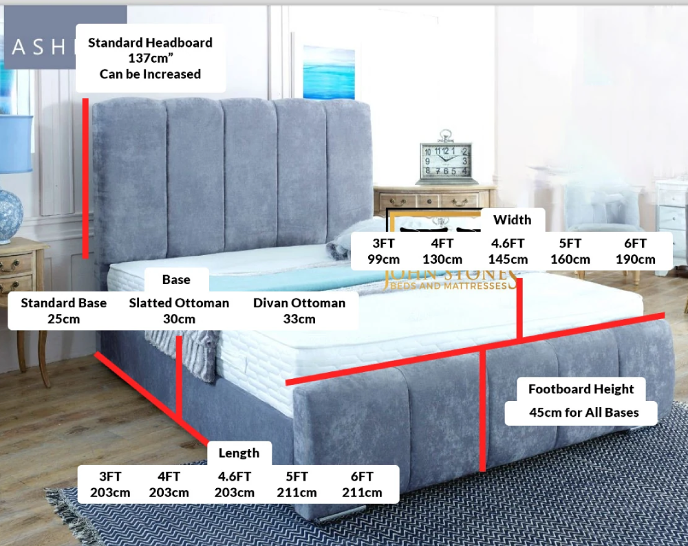 Ashley Bed Main Dimension