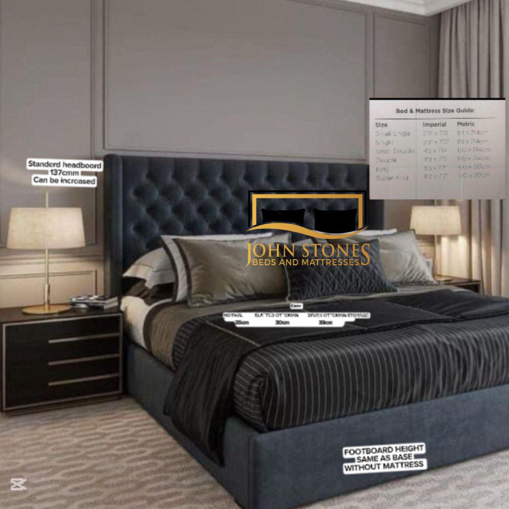 Chesterfield Wing Bed Main Dimension